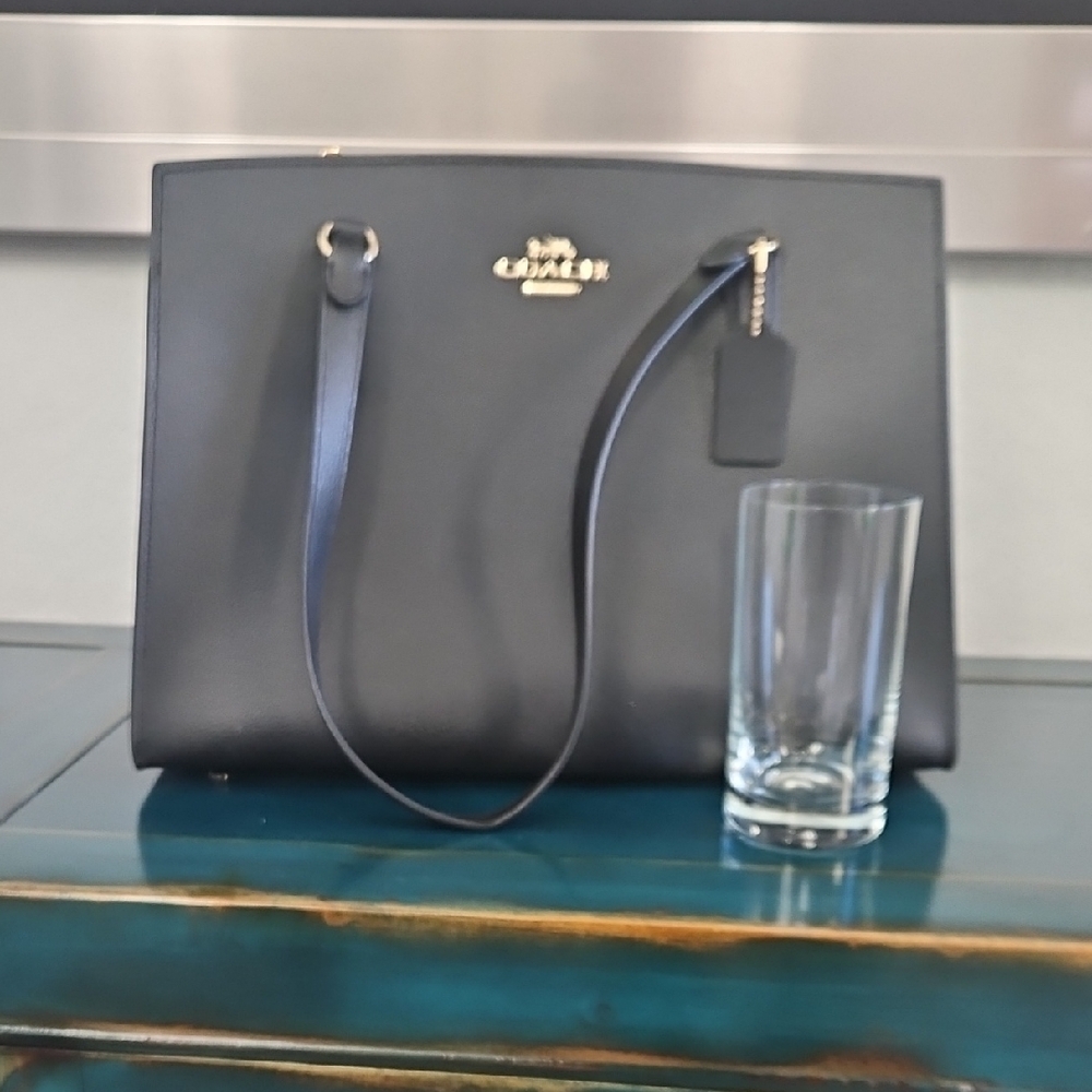 Coach Tatum Black and Red Tote Bag - Picture 8 of 15